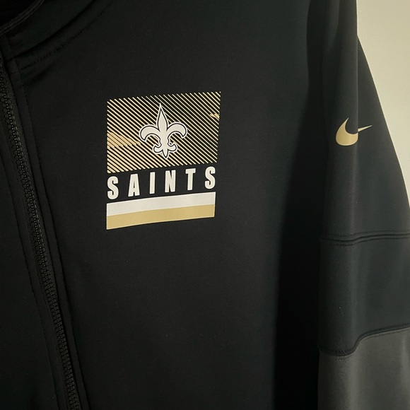 St Louis Cardinal Nike Full Zip Hoodie Pullover Black N Gray Saints Large - Picture 2 of 6